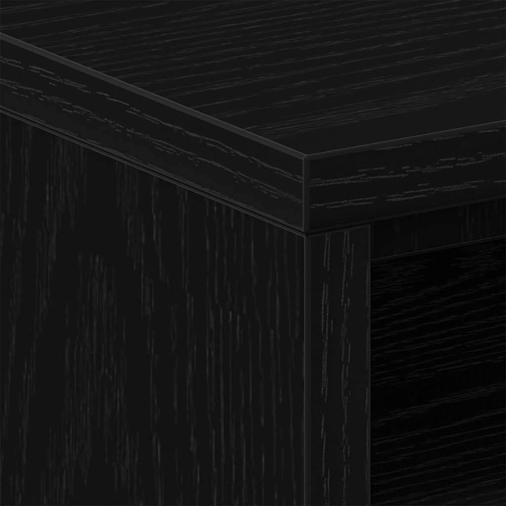 Bedside Cabinet Black Oak 40x30x40 cm Engineered Wood